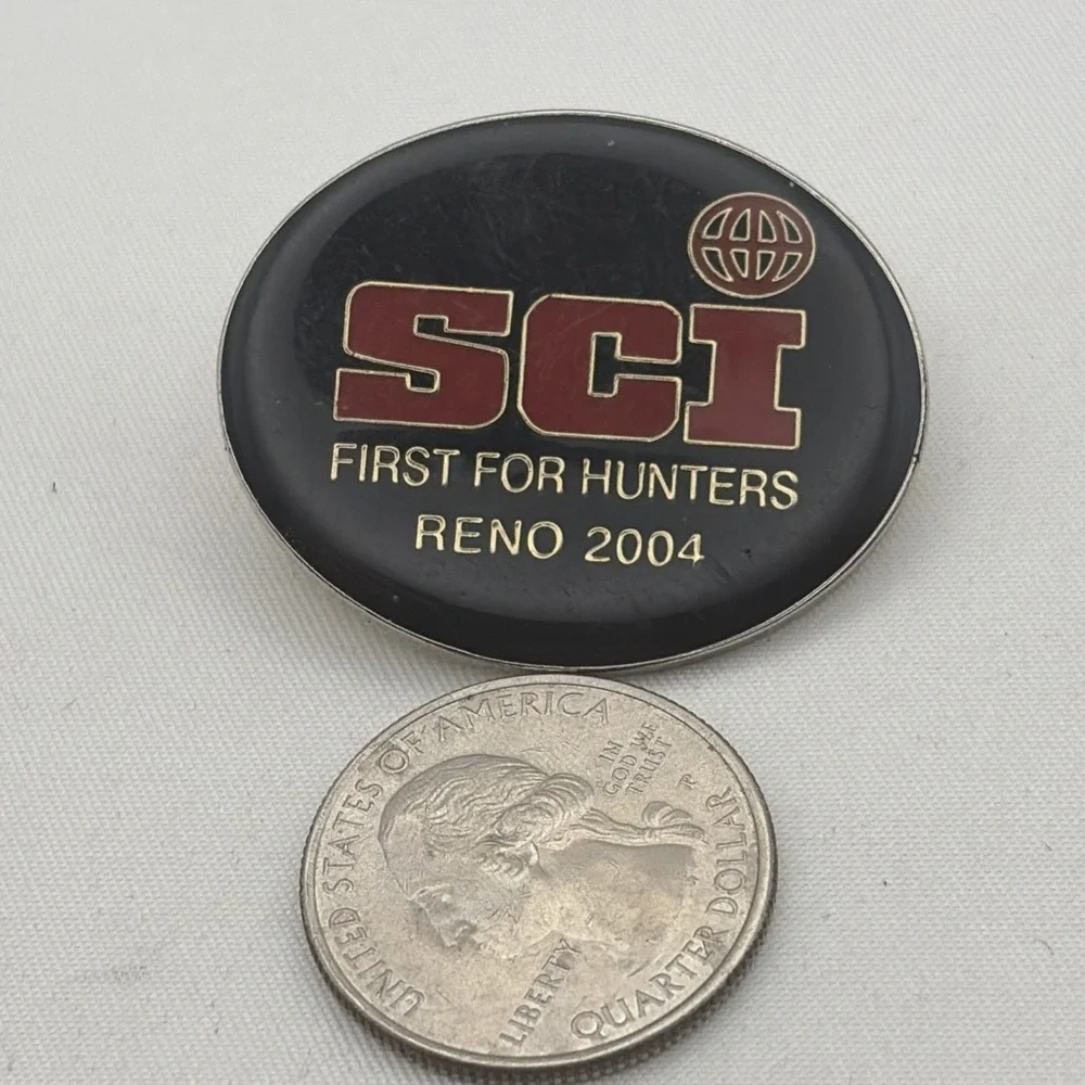 SCI Safari Club International First For Hunters Reno 2004 Lapel Hat Pin